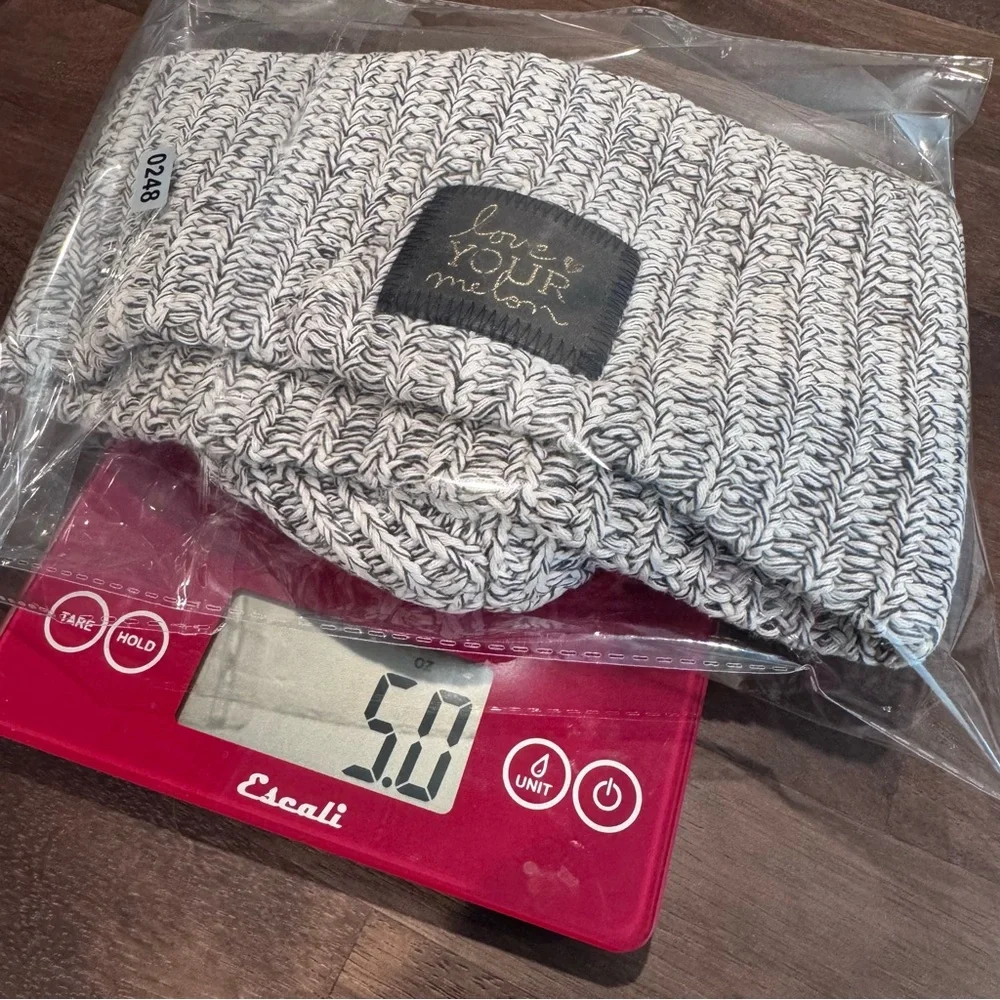 Love Your Melon Black and White‎ Knit Hat